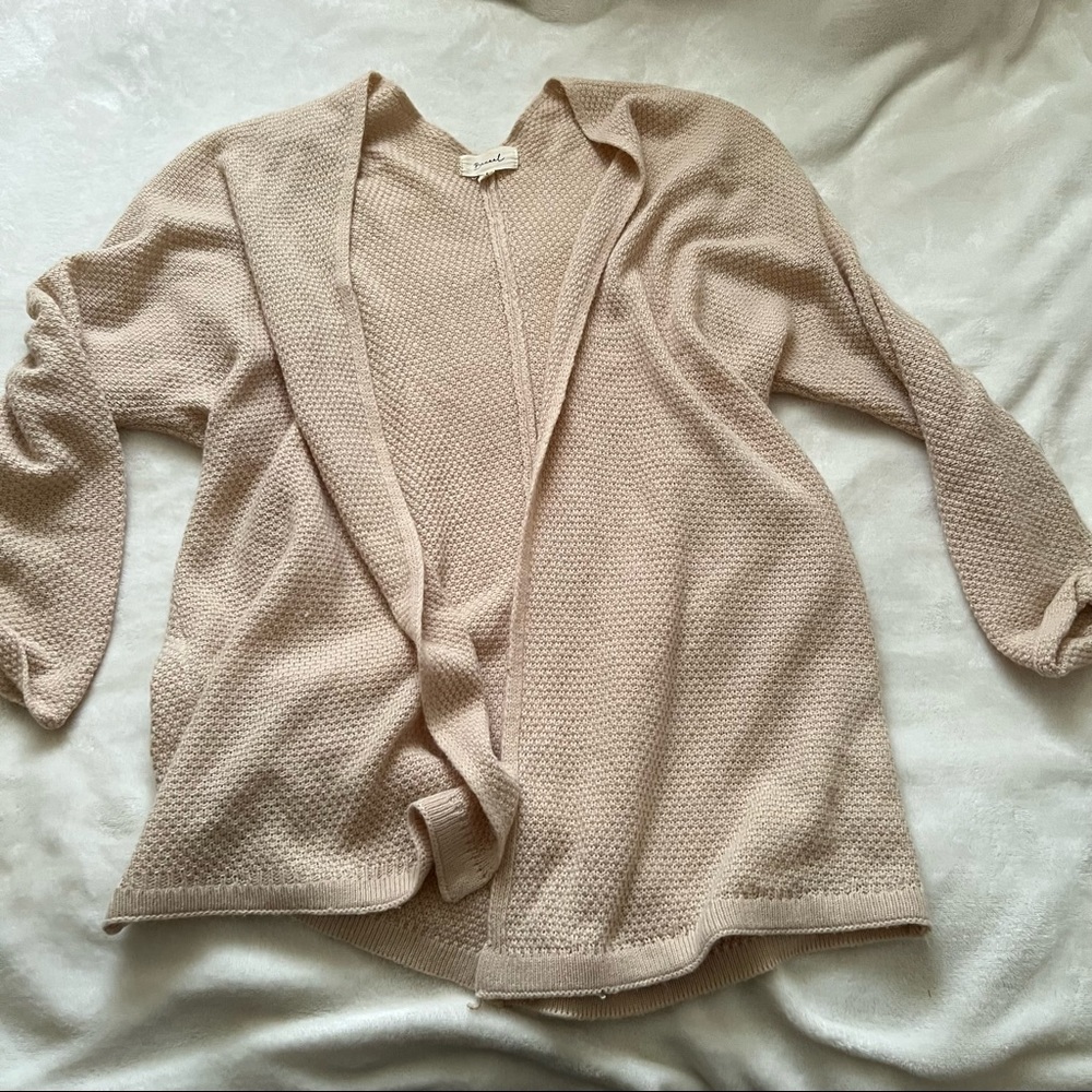 tan cardigan
